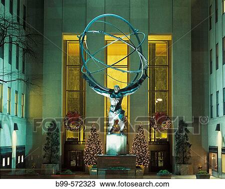 Christmas, Atlas, Rockefeller Center, Fifth Avenue, Manhattan, New York, USA View Large Photo Image Stock Image - Christmas, Atlas, Rockefeller Center, Fifth Avenue, Manhattan, New York, USA. Fotosearch