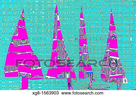 Stock Image - christmas-card, christmas-trees, christmas-illustration. Fotosearch