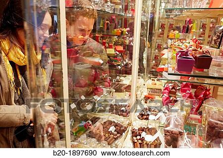 Christmas, Chocolate shop, Bayonne, Aquitaine, Pyr? n? es-Atlantiques, Basque country, 64, France. View Large Photo Image Stock Image - Christmas, Chocolate shop, Bayonne, Aquitaine, Pyr? n? es-Atlantiques, Basque country, 64, France.. Fotosearch