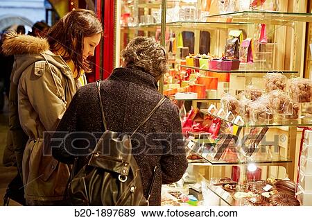 Christmas, Chocolate shop, Bayonne, Aquitaine, Pyr? n? es-Atlantiques, Basque country, 64, France. View Large Photo Image Stock Photo - Christmas, Chocolate shop, Bayonne, Aquitaine, Pyr? n? es-Atlantiques, Basque country, 64, France.. Fotosearch