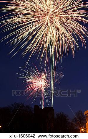 Christmas Market Finale Firework Display over Knaresborough Castle Yorkshire England View Large Photo Image Stock Image - Christmas Market Finale Firework Display over Knaresborough Castle Yorkshire England. Fotosearch