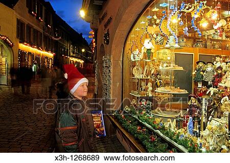 Christmas shop window, Kaysersberg, Haut-Rhin department, Alsace region, north-eastern France, Europe View Large Photo Image Stock Photo - Christmas shop window, Kaysersberg, Haut-Rhin department, Alsace region, north-eastern France, Europe. Fotosearch