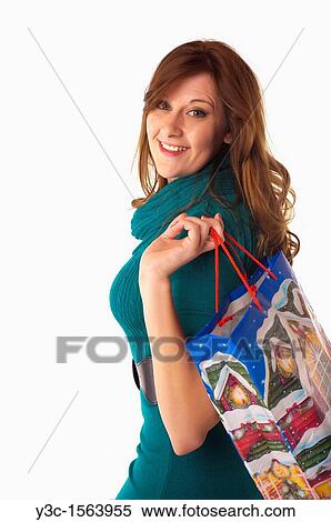 Christmas Shopping Woman View Large Photo Image Stock Photography - Christmas Shopping Woman. Fotosearch