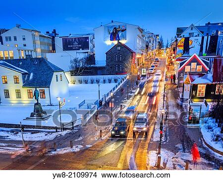 Christmas time, Reykjavik, Iceland. View Large Photo Image Picture - Christmas time, Reykjavik, Iceland.. Fotosearch