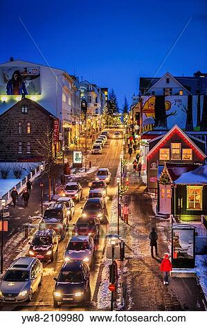 Christmas time, Reykjavik, Iceland. View Large Photo Image Stock Image - Christmas time, Reykjavik, Iceland.. Fotosearch