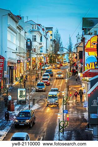 Christmas time, Reykjavik, Iceland. View Large Photo Image Stock Image - Christmas time, Reykjavik, Iceland.. Fotosearch