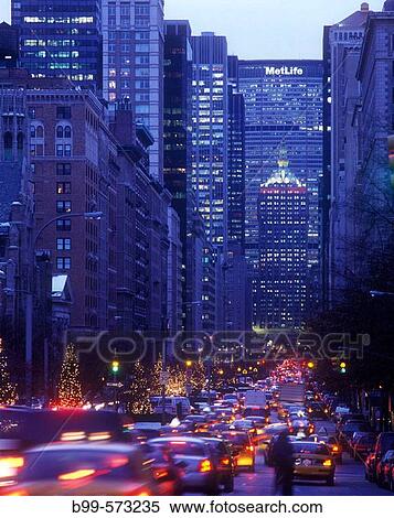 Christmas traffic, Park Avenue, Midtown, Manhattan, New York, USA View Large Photo Image Stock Photography - Christmas traffic, Park Avenue, Midtown, Manhattan, New York, USA. Fotosearch
