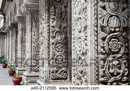 Church and cloister of the Society of Jesus 1698. Arequipa. Peru. UNESCO World Heritage Site. View Large Photo Image Stock Photography - Church and cloister of the Society of Jesus 1698. Arequipa. Peru. UNESCO World Heritage Site.. Fotosearch
