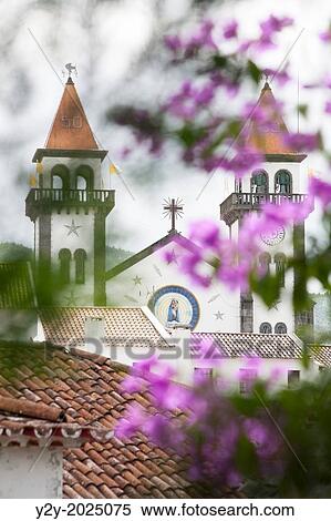 Church in Furnas, in Sao Miguel Island, Azores. View Large Photo Image Stock Photography - Church in Furnas, in Sao Miguel Island, Azores.. Fotosearch
