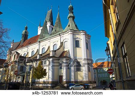 Stock Image - Church of Alll Saints Vsech svatych church Litomerice north Bohemia Czech Republic Europe. Fotosearch