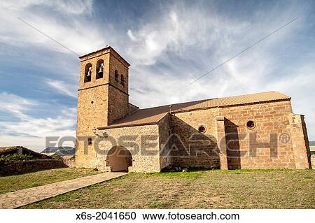 Church of La Asunci? n in the village of Martes, Huesca, Spain. View Large Photo Image Stock Image - Church of La Asunci? n in the village of Martes, Huesca, Spain.. Fotosearch