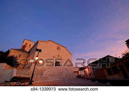 Stock Image - Church of Nuestra Seora de la Asunci? n in Villalbilla, Madrid, Spain. Fotosearch