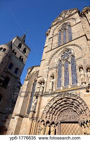 Stock Photography - Church of Our Lady and Cathedral of Trier, World Heritage Site, Trier, Rhineland-Palatinate, Germany. Fotosearch