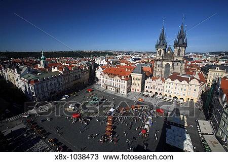 Stock Image - Church of Our Lady before Ton in the Old town Stare Mesto, Prague, Czech Republic. Fotosearch