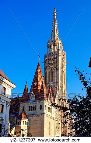Church of Our Lady or Matthias Church MBtyBs templom, Castle District, Budapest Hungary View Large Photo Image Stock Photo - Church of Our Lady or Matthias Church MBtyBs templom, Castle District, Budapest Hungary. Fotosearch