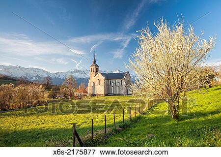 Church of Saint Bernard, Natural Park of Le Chartreuse, Is? re, Rh? ne-Alpes, France. View Large Photo Image Stock Photo - Church of Saint Bernard, Natural Park of Le Chartreuse, Is? re, Rh? ne-Alpes, France.. Fotosearch
