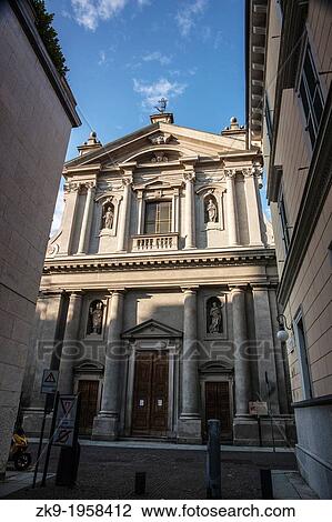 Stock Image - Church of San Marco, Vercelli, Piedmont, Italy. Fotosearch