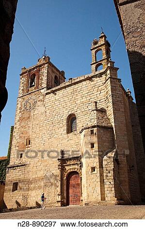 Church of San Mateo in the old town, Caceres, Extremadura, Spain View Large Photo Image Stock Photo - Church of San Mateo in the old town, Caceres, Extremadura, Spain. Fotosearch