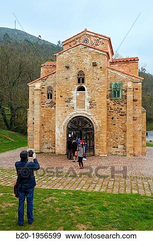Stock Photo - Church of San Miguel de Lillo, Oviedo, Asturias, Spain.. Fotosearch