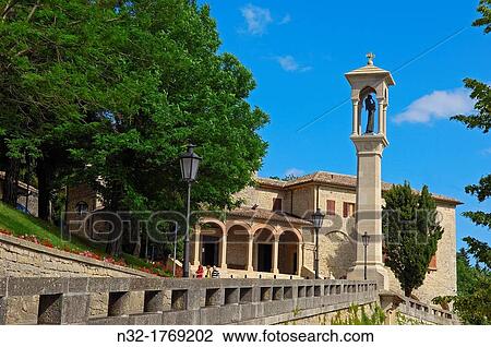 Stock Image - Church of San Quirino, San Marino, Republic of San Marino. Fotosearch