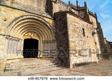 Church of Santa Maria de los Angeles, San Vicente de la Barquera, _ XIII XVI, Cantabria. Spain. View Large Photo Image Stock Photo - Church of Santa Maria de los Angeles, San Vicente de la Barquera, _ XIII XVI, Cantabria. Spain.. Fotosearch