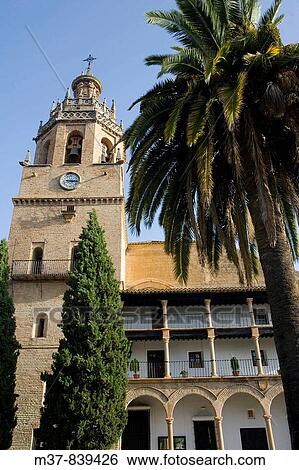 Church of Santa Maria la Mayor in Plaza Duquesa de Parcent, Ronda, White Towns of Andalusia. Malaga province, Andalucia, Spain View Large Photo Image Stock Photograph - Church of Santa Maria la Mayor in Plaza Duquesa de Parcent, Ronda, White Towns of Andalusia. Malaga province, Andalucia, Spain. Fotosearch