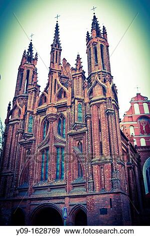 Church of St Ann, Vilnius, Lithuania View Large Photo Image Stock Photo - Church of St Ann, Vilnius, Lithuania. Fotosearch