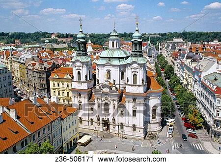Church of St Nicholas by Old Town Square in Prague, Czech Republic View Large Photo Image Stock Image - Church of St Nicholas by Old Town Square in Prague, Czech Republic. Fotosearch