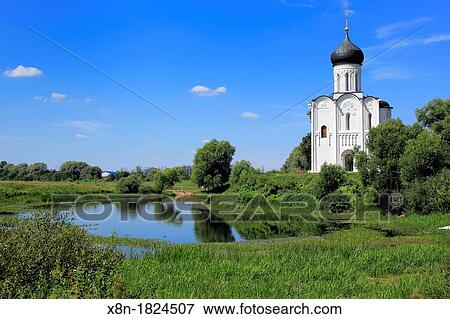 Church of the Intercession on the Nerl river 1165, Bogolyubovo, Vladimir region, Russia View Large Photo Image Stock Photo - Church of the Intercession on the Nerl river 1165, Bogolyubovo, Vladimir region, Russia. Fotosearch