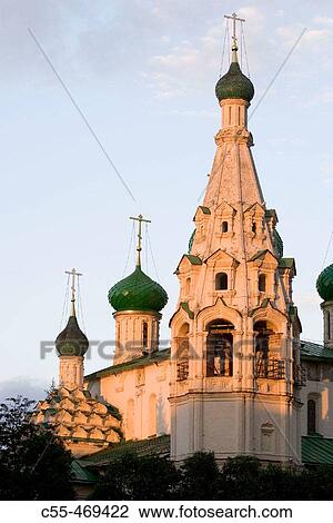 Stock Image - Church of the Prophet Elijah (1647-50), Yaroslavl. Golden Ring, Russia. Fotosearch