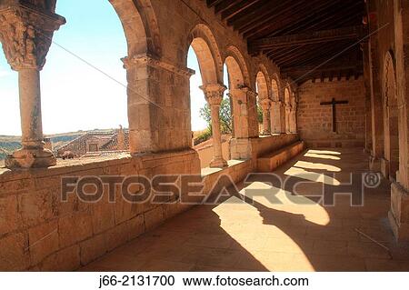 Stock Image - church of the Savior, Romanesque of century XI - XII. Seplveda. Segovia.. Fotosearch
