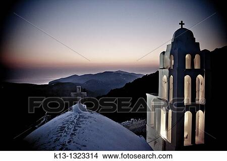 Picture - Church of the Virgin Mary, Folegandros, The Cyclades, Greece. Fotosearch