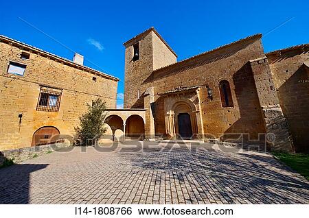 Stock Photograph - Church, Orisoain, Navarre, Spain. Fotosearch