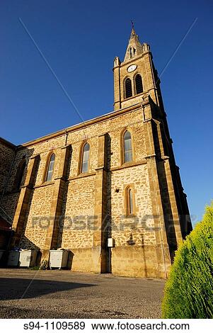 Stock Photo - Church, Primarette, Isere, Rh? ne-Alpes, France. Fotosearch