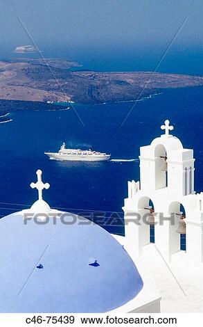 Church, Santorini. Greece View Large Photo Image Stock Photo - Church, Santorini. Greece. Fotosearch