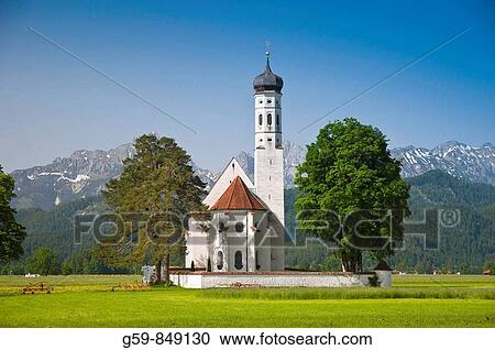 Church St. Koloman, Bavaria, Germany View Large Photo Image Stock Image - Church St. Koloman, Bavaria, Germany. Fotosearch