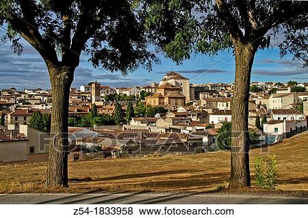 Stock Photo - Cinchon general panoramic view, Madrid, Spain. Fotosearch