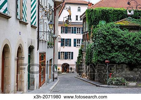 Cite-Derriere street around the Cathedral of Notre Dame, Lausanne, Canton of Vaud, Switzerland, Europe. View Large Photo Image Stock Image - Cite-Derriere street around the Cathedral of Notre Dame, Lausanne, Canton of Vaud, Switzerland, Europe.. Fotosearch