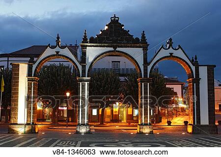 City Gates / Ponta Delgada / Sao Miguel Island / Azores / Portugal View Large Photo Image Stock Image - City Gates / Ponta Delgada / Sao Miguel Island / Azores / Portugal. Fotosearch