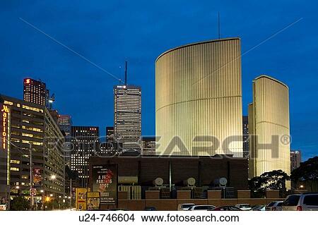 City Hall and Downtown at Night, Toronto, Ontario, Canada View Large Photo Image Picture - City Hall and Downtown at Night, Toronto, Ontario, Canada. Fotosearch