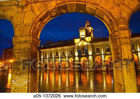 City hall in Plaza de Espaa Spain Square Aviles Asturias Spain. View Large Photo Image Stock Photograph - City hall in Plaza de Espaa Spain Square Aviles Asturias Spain.. Fotosearch