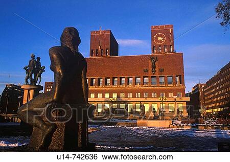 Stock Photograph - City Hall. Oslo. Norway.. Fotosearch