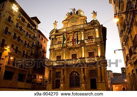 City Hall, Pamplona, Navarra, Spain View Large Photo Image Stock Image - City Hall, Pamplona, Navarra, Spain. Fotosearch