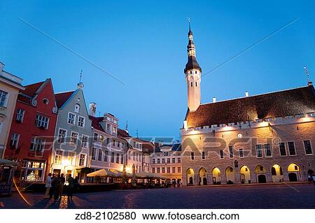 city hall square. tallin. View Large Photo Image Stock Image - city hall square. tallin.. Fotosearch