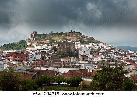 City of Aracena. Natural Park of Aracena and Picos de Aroche. Huelva province. Region of Andalusia. Spain. View Large Photo Image Stock Photography - City of Aracena. Natural Park of Aracena and Picos de Aroche. Huelva province. Region of Andalusia. Spain.. Fotosearch