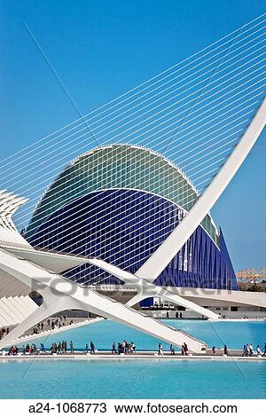 City of Arts and Sciences built by S. Calatrava, Valencia, Comunidad Valenciana, Spain View Large Photo Image Stock Image - City of Arts and Sciences built by S. Calatrava, Valencia, Comunidad Valenciana, Spain. Fotosearch