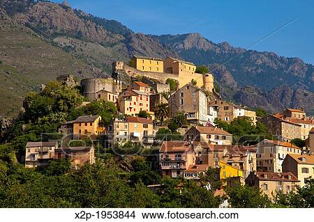 City of Corte, Corsica, France. View Large Photo Image Picture - City of Corte, Corsica, France.. Fotosearch