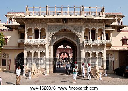 City Palace Gate, Jaipur, India View Large Photo Image Stock Photograph - City Palace Gate, Jaipur, India. Fotosearch