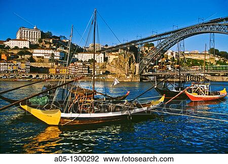 City view and D Luis I Bridge over Duero river. Porto. Portugal. View Large Photo Image Stock Image - City view and D Luis I Bridge over Duero river. Porto. Portugal.. Fotosearch