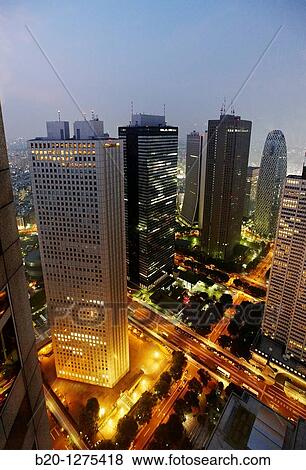 City view from The Metropolitan Government Building, Shinjuku district, Tokyo, Japan View Large Photo Image Stock Photo - City view from The Metropolitan Government Building, Shinjuku district, Tokyo, Japan. Fotosearch